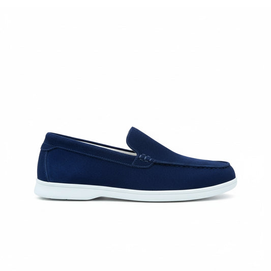 CHAUSSURE EN CUIR BLEU MARINE