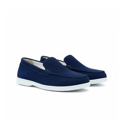 CHAUSSURE EN CUIR BLEU MARINE